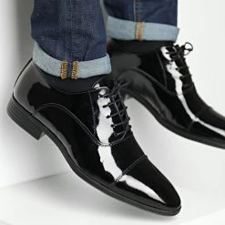 Bon marché 🔔 Chaussures 25162 Black Patent Leather de Classic Series 👏