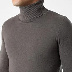 Coupon 😉 Pull Col Roulé J663 Taupe de Classic Series 💯 -HautStyle Boutique classic series 338024 J663 12 20220921T154423 02