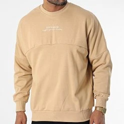 Remise 👍 Sweat Crewneck 22-K053 Beige de Classic Series 🤩 -HautStyle Boutique classic series 338027 22 K053 TAN 20220922T155704 04