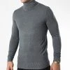 Promo ⌛ Pull Col Roulé J663 Gris Chiné de Classic Series 🌟