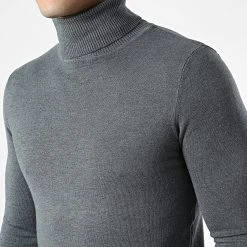 Promo ⌛ Pull Col Roulé J663 Gris Chiné de Classic Series 🌟 -HautStyle Boutique classic series 338028 J663 9 20220921T154439 02