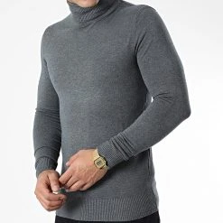 Promo ⌛ Pull Col Roulé J663 Gris Chiné de Classic Series 🌟 -HautStyle Boutique classic series 338028 J663 9 20220921T154441 03