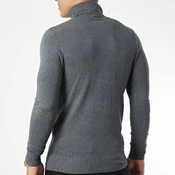 Promo ⌛ Pull Col Roulé J663 Gris Chiné de Classic Series 🌟 -HautStyle Boutique classic series 338028 J663 9 20220921T154442 04