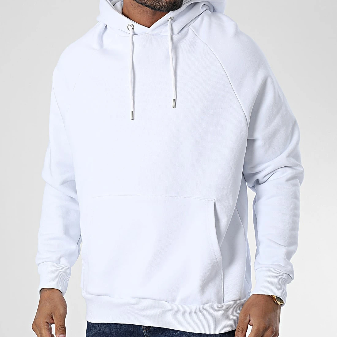 Budget ✨ Sweat Capuche 22-K002 Blanc de Classic Series 👏 3 Budget ✨ Sweat Capuche 22-K002 Blanc de Classic Series 👏