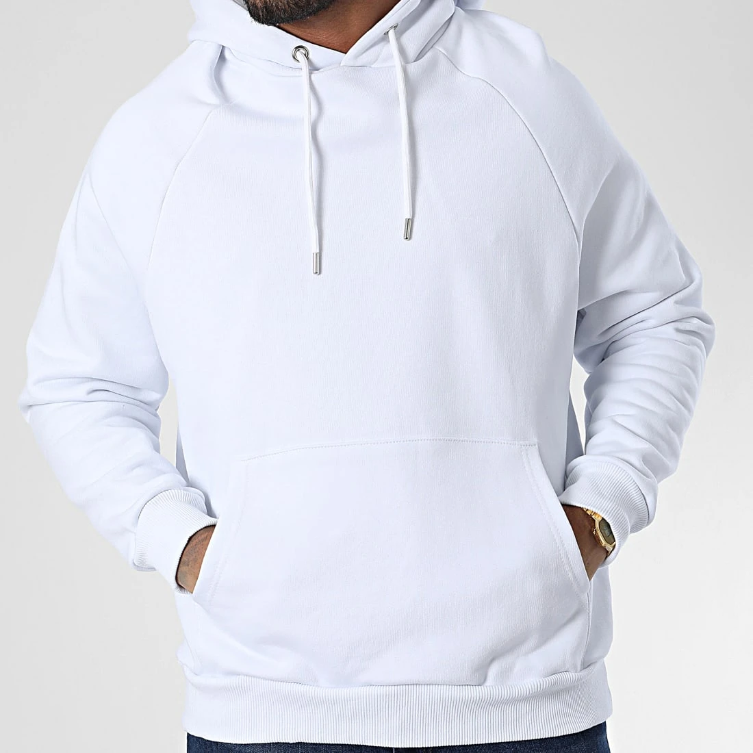 Budget ✨ Sweat Capuche 22-K002 Blanc de Classic Series 👏 5 Budget ✨ Sweat Capuche 22-K002 Blanc de Classic Series 👏 – Image 3
