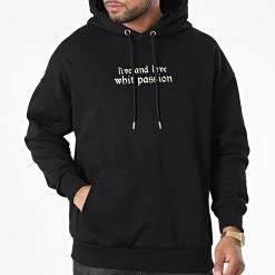 Meilleur prix 🛒 Sweat Capuche 22-K048 Noir de Classic Series ⌛ -HautStyle Boutique classic series 338103 22 K048 SIYAH 20220922T155229 03