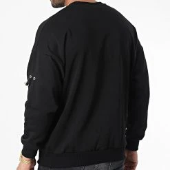 Offres ❤️ Sweat Crewneck 22-K076 Noir de Classic Series ⌛ -HautStyle Boutique classic series 338106 22 K076 SIYAH 20220922T155247 04