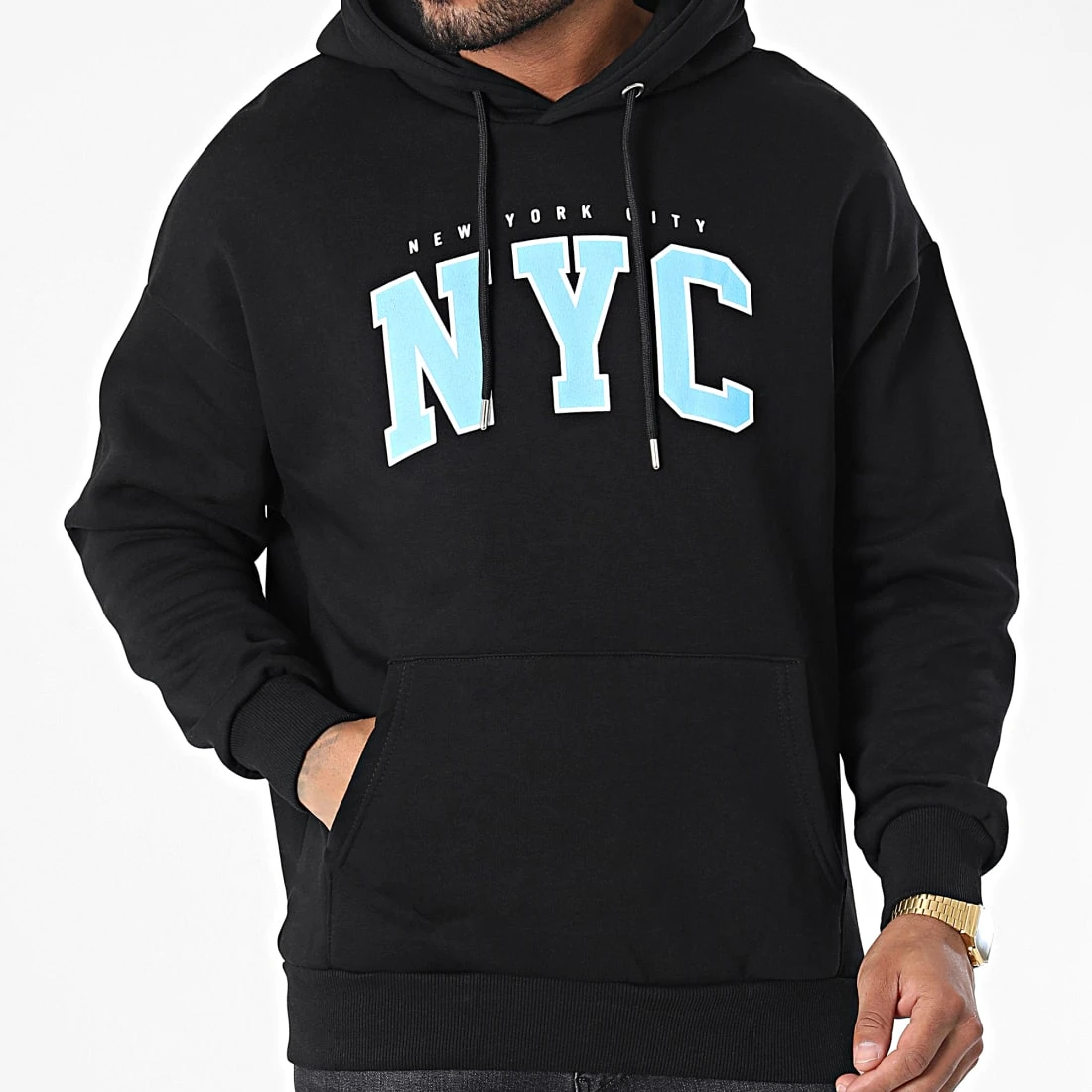 Remise ⌛ Sweat Capuche 22-K062 Noir de Classic Series ❤️ 3 Remise ⌛ Sweat Capuche 22-K062 Noir de Classic Series ❤️