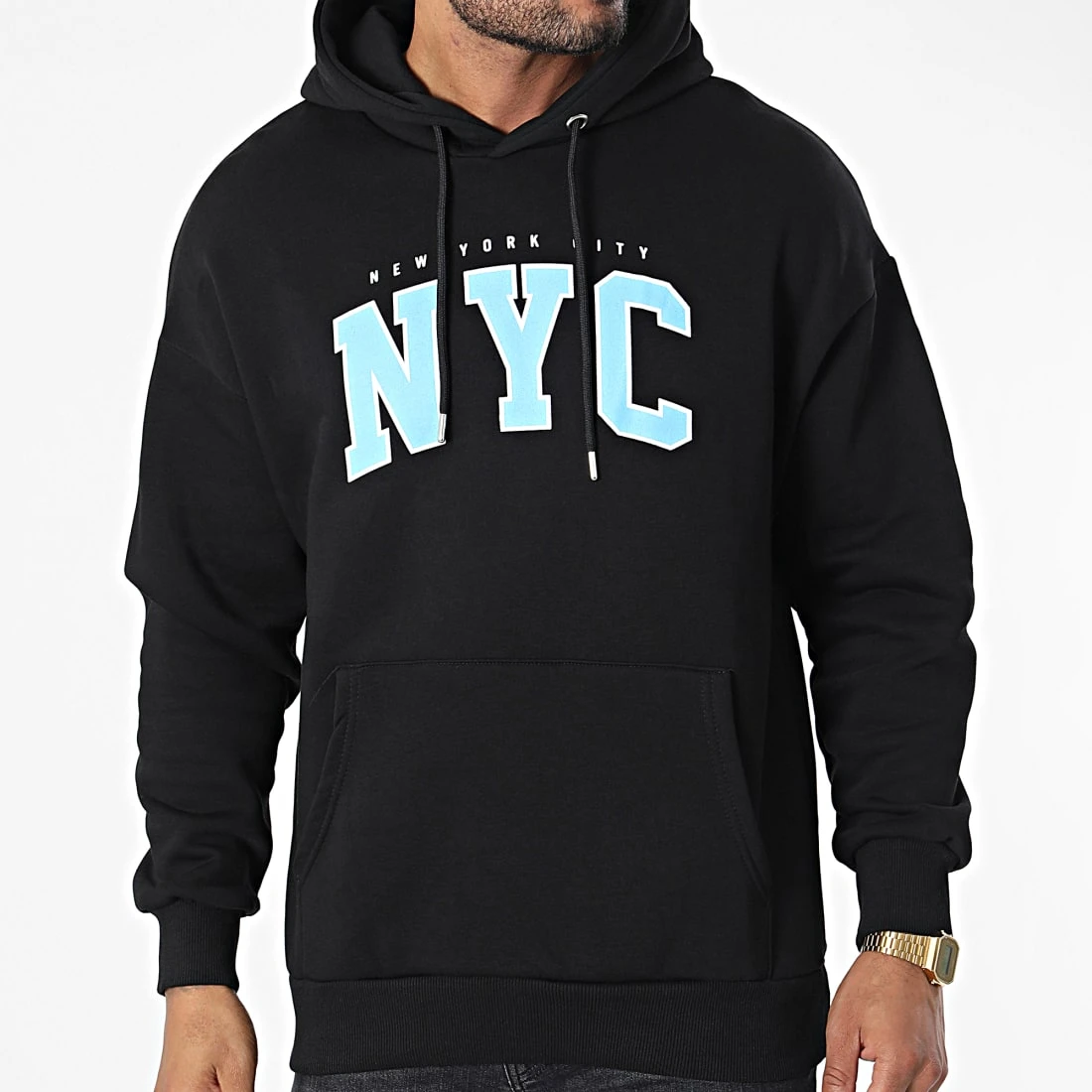 Remise ⌛ Sweat Capuche 22-K062 Noir de Classic Series ❤️ 5 Remise ⌛ Sweat Capuche 22-K062 Noir de Classic Series ❤️ – Image 3