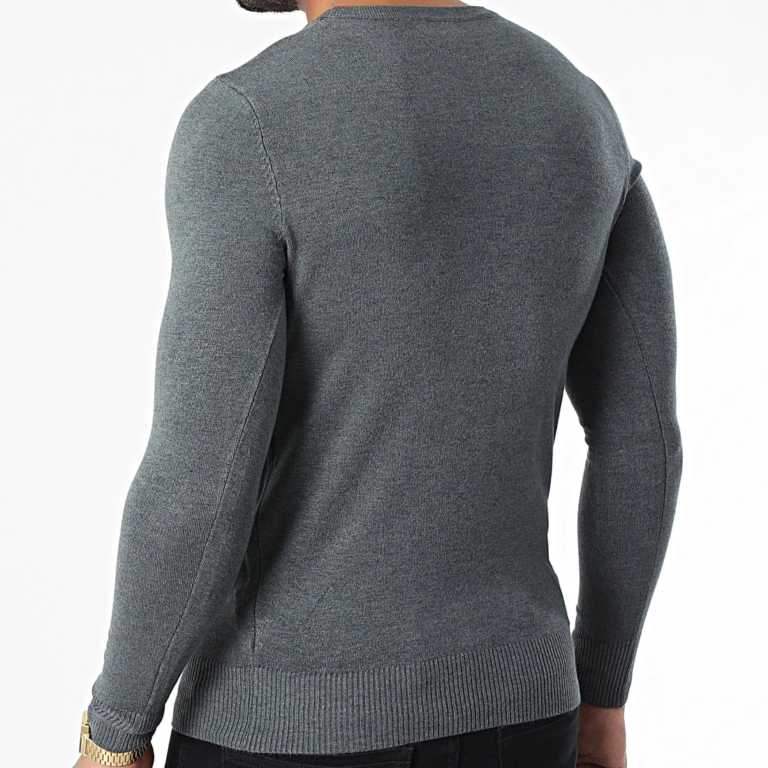 Promo 😍 Pull J661 Gris Anthracite Chiné de Classic Series 🎉 6 Promo 😍 Pull J661 Gris Anthracite Chiné de Classic Series 🎉 – Image 4