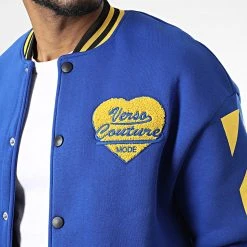 Remise ⌛ Veste Teddy 7421 Bleu Jaune de Classic Series ✔️ -HautStyle Boutique classic series 338225 7421 BLUE 20220923T155613 02