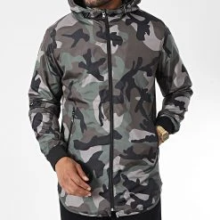 Grosses soldes 🥰 Coupe-Vent Camouflage 7425 Vert Kaki de Classic Series 😍 -HautStyle Boutique classic series 338298 7425 CAMO 20220923T154908 03