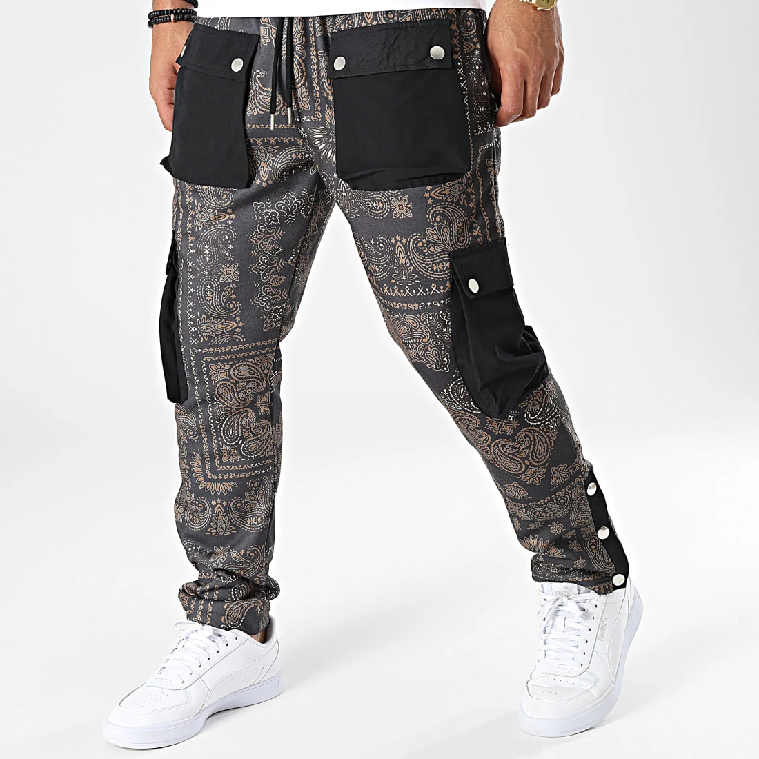 Meilleure vente 🔥 Pantalon Cargo 7423 Noir Gris Anthracite de Classic Series 👍 3 Meilleure vente 🔥 Pantalon Cargo 7423 Noir Gris Anthracite de Classic Series 👍