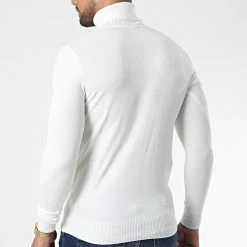 De gros 🤩 Pull Col Roulé J663 Beige Clair de Classic Series 🔔 -HautStyle Boutique classic series 338304 J663 8 20220923T152620 04