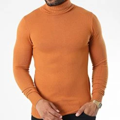 Meilleure affaire ❤️ Pull Col Roulé J663 Orange de Classic Series ⌛ -HautStyle Boutique classic series 338306 J663 10 20220923T153955 03