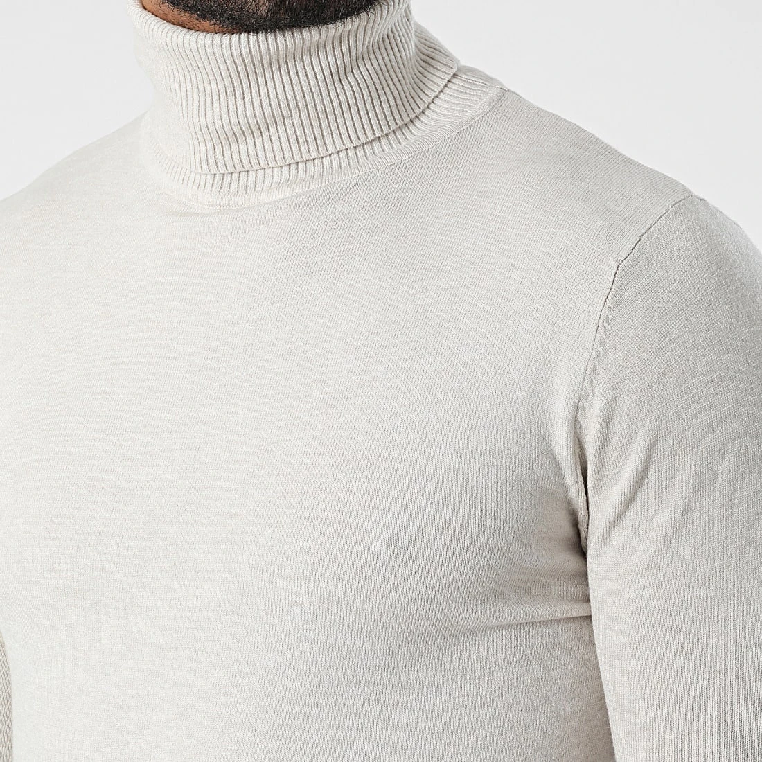 Le moins cher đ„ Pull Col Roulé J663 Beige de Classic Series â 4 Le moins cher đ„ Pull Col Roulé J663 Beige de Classic Series â â Image 2