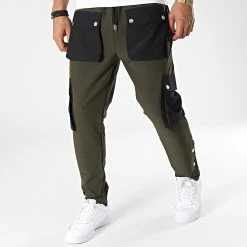 Coupon 🎁 Pantalon Cargo 7419 Vert Kaki de Classic Series 🛒