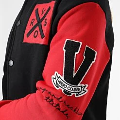 Le moins cher ✨ Veste Teddy 7422 Noir Rouge de Classic Series 👏 -HautStyle Boutique classic series 338330 7422 BLACK RED 20220926T155624 02