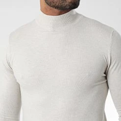 Le moins cher ✔️ Pull Col Cheminée 665 Beige de Classic Series 🎉 -HautStyle Boutique classic series 338379 J665 1 20220923T152529 02