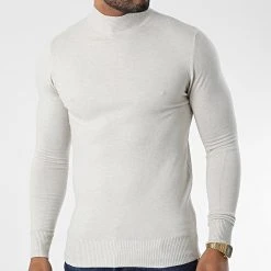 Le moins cher ✔️ Pull Col Cheminée 665 Beige de Classic Series 🎉 -HautStyle Boutique classic series 338379 J665 1 20220923T152530 03