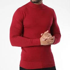 Budget â Pull Col Cheminée 665 Bordeaux de Classic Series đ„