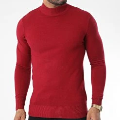 Budget ⌛ Pull Col Cheminée 665 Bordeaux de Classic Series 🔥 -HautStyle Boutique classic series 338380 J665 11 20220923T154012 03