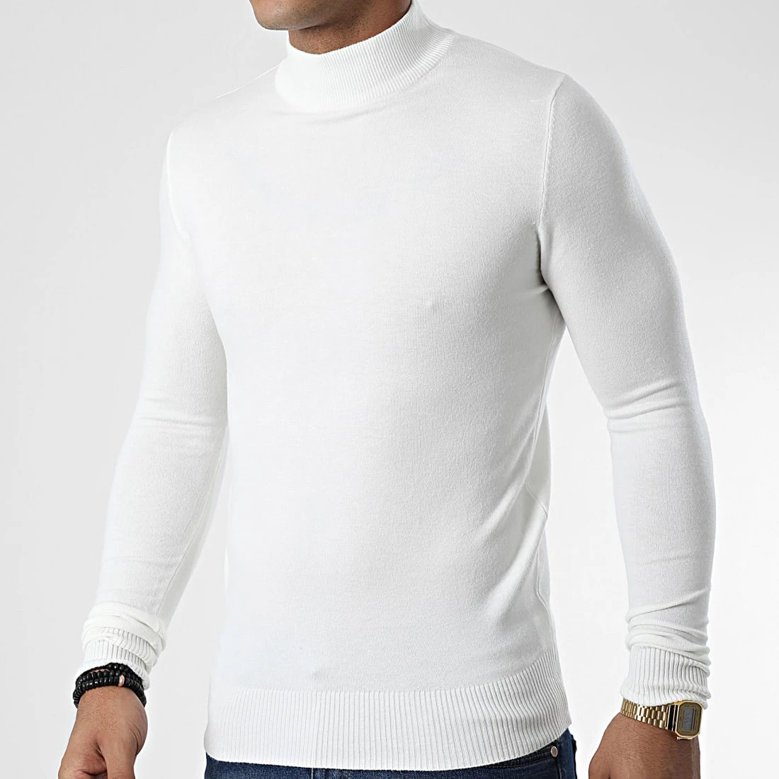 Nouveau ✨ Pull Col Cheminée 665 Beige Clair de Classic Series 🌟 3 Nouveau ✨ Pull Col Cheminée 665 Beige Clair de Classic Series 🌟