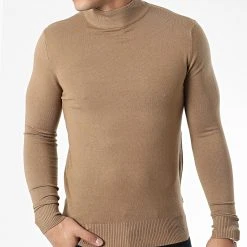 Remise ✨ Pull Col Cheminée 665 Beige de Classic Series ⭐ -HautStyle Boutique classic series 338476 J665 21 20220921T154350 03