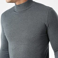 Meilleure affaire 🧨 Pull Col Cheminée 665 Gris Chiné de Classic Series 🎉 -HautStyle Boutique classic series 338486 J665 9 20220921T154457 02