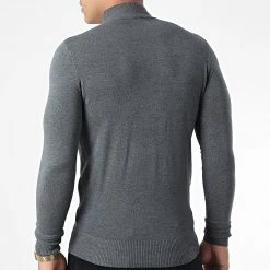 Meilleure affaire 🧨 Pull Col Cheminée 665 Gris Chiné de Classic Series 🎉 -HautStyle Boutique classic series 338486 J665 9 20220921T154500 04