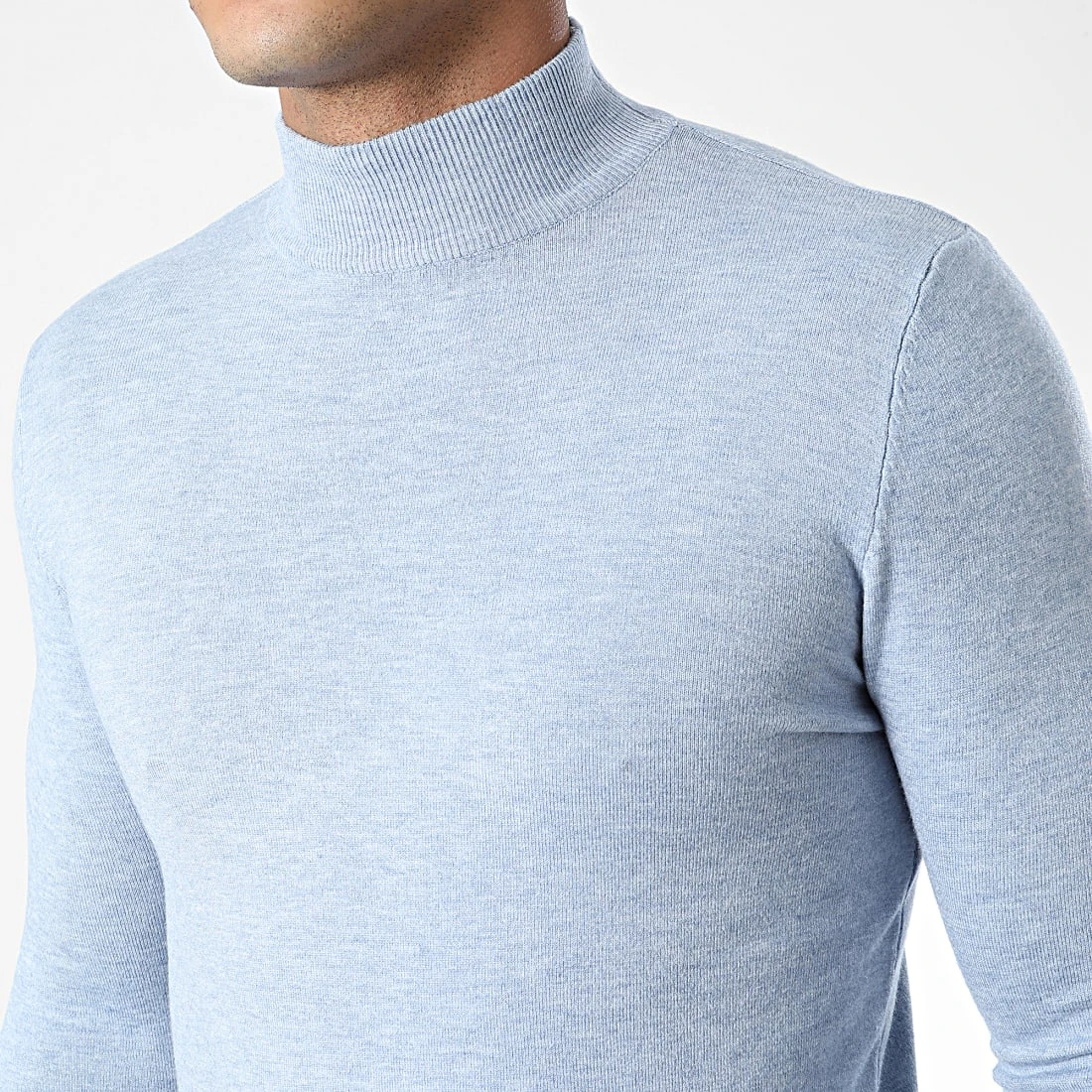 Grosses soldes 💯 Pull Col Cheminée 665 Bleu Clair Chiné de Classic Series 😍 4 Grosses soldes 💯 Pull Col Cheminée 665 Bleu Clair Chiné de Classic Series 😍 – Image 2