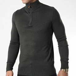 Top 10 ❤️ Pull Col Zippé J666 Vert Kaki de Classic Series 🛒