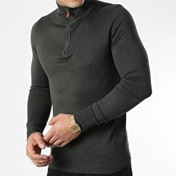 Top 10 ❤️ Pull Col Zippé J666 Vert Kaki de Classic Series 🛒 -HautStyle Boutique classic series 338491 J666 6 20220921T154207 03