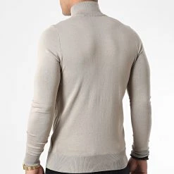 Promo 🎉 Pull Col Zippé J666 Beige de Classic Series 😀 -HautStyle Boutique classic series 338493 J666 2 20220921T154643 04