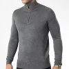 Meilleur prix ⌛ Pull Col Zippé J666 Gris Anthracite Chiné de Classic Series ✔️ -HautStyle Boutique classic series 338597 J666 5 20220921T154512 01