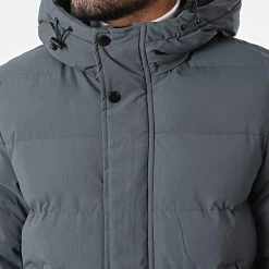 Remise 🛒 Doudoune Capuche 9353 Gris Anthracite de Classic Series ✔️ -HautStyle Boutique classic series 338607 9353 4 GREY 20220926T153040 02