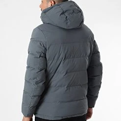 Remise 🛒 Doudoune Capuche 9353 Gris Anthracite de Classic Series ✔️ -HautStyle Boutique classic series 338607 9353 4 GREY 20220926T153043 04