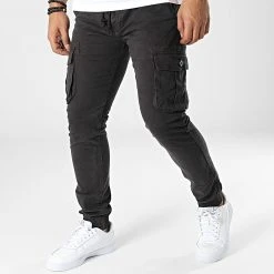 De gros ✨ Pantalon Cargo 7685 Noir Délavé de Classic Series 🥰