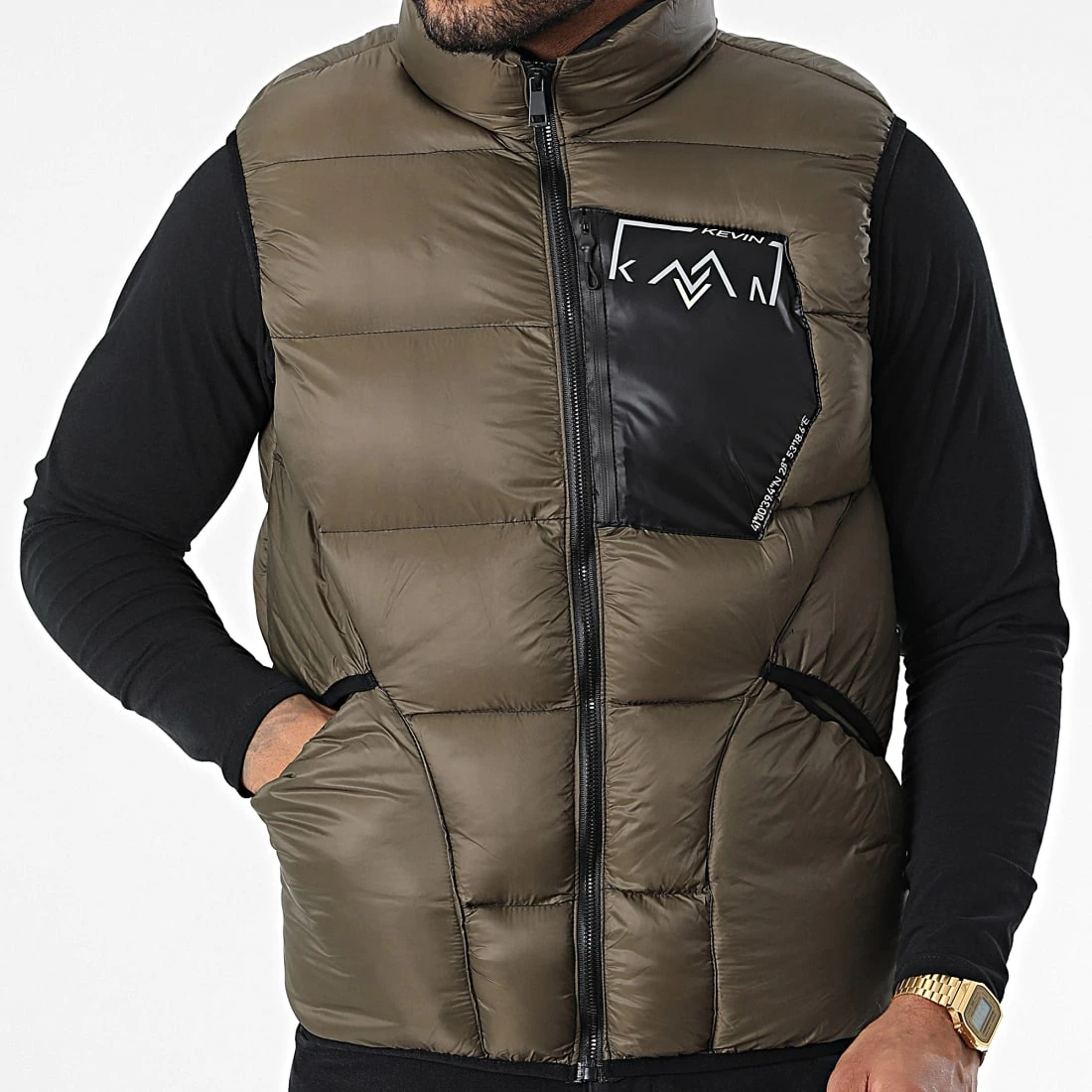 Vente flash 🔔 Doudoune Sans Manches 209 Vert Kaki de Classic Series ⌛ 5 Vente flash 🔔 Doudoune Sans Manches 209 Vert Kaki de Classic Series ⌛ – Image 3