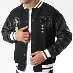 Promo 🌟 Veste Teddy 7427 Noir de Classic Series 💯