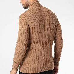Nouveau 🔔 Pull Col Zippé 6852 Camel de Classic Series 😀 -HautStyle Boutique classic series 342235 6852 CAMEL 20221020T135214 04