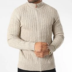 Vente flash 🔥 Gilet Zippé 6855 Beige de Classic Series ✨ -HautStyle Boutique classic series 342238 6855 BEIGE 20221020T135120 03