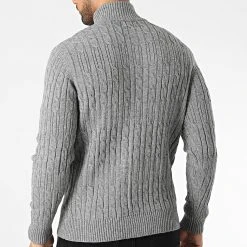 Promo ❤️ Gilet Zippé 6855 Gris Chiné de Classic Series 😀 -HautStyle Boutique classic series 342239 6855 GRIS CHINE 20221020T135352 04