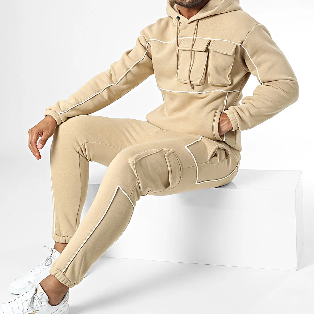 Meilleure affaire 🎁 Ensemble De Survetement 1108 Beige de Classic Series ⌛ 3 Meilleure affaire 🎁 Ensemble De Survetement 1108 Beige de Classic Series ⌛