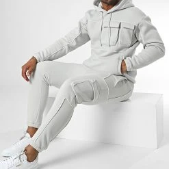 Vente flash 🌟 Ensemble De Survetement 1108 Gris de Classic Series ✔️