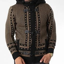 Coupon 🎁 Gilet Zippé Capuche 3007 Noir Camel de Classic Series ❤️ -HautStyle Boutique classic series 342498 3007 CAMEL 20221007T160747 03