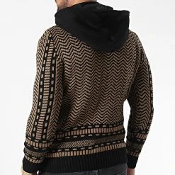 Coupon 🎁 Gilet Zippé Capuche 3007 Noir Camel de Classic Series ❤️ -HautStyle Boutique classic series 342498 3007 CAMEL 20221007T160748 04