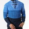 De gros ⭐ Pull Col Montant 5012 Noir Bleu Clair de Classic Series ❤️ -HautStyle Boutique classic series 342499 5012 BLEU 20221007T161027 01