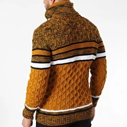 Vente flash 💯 Pull Col Montant 5013 Orange de Classic Series 🌟 -HautStyle Boutique classic series 342504 5013 YELLOW 20221007T161014 04