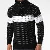 Le moins cher 🔥 Pull Col Montant 5011 Noir de Classic Series ❤️ -HautStyle Boutique classic series 342510 5011 BLACK WHITE 20221007T155721 01
